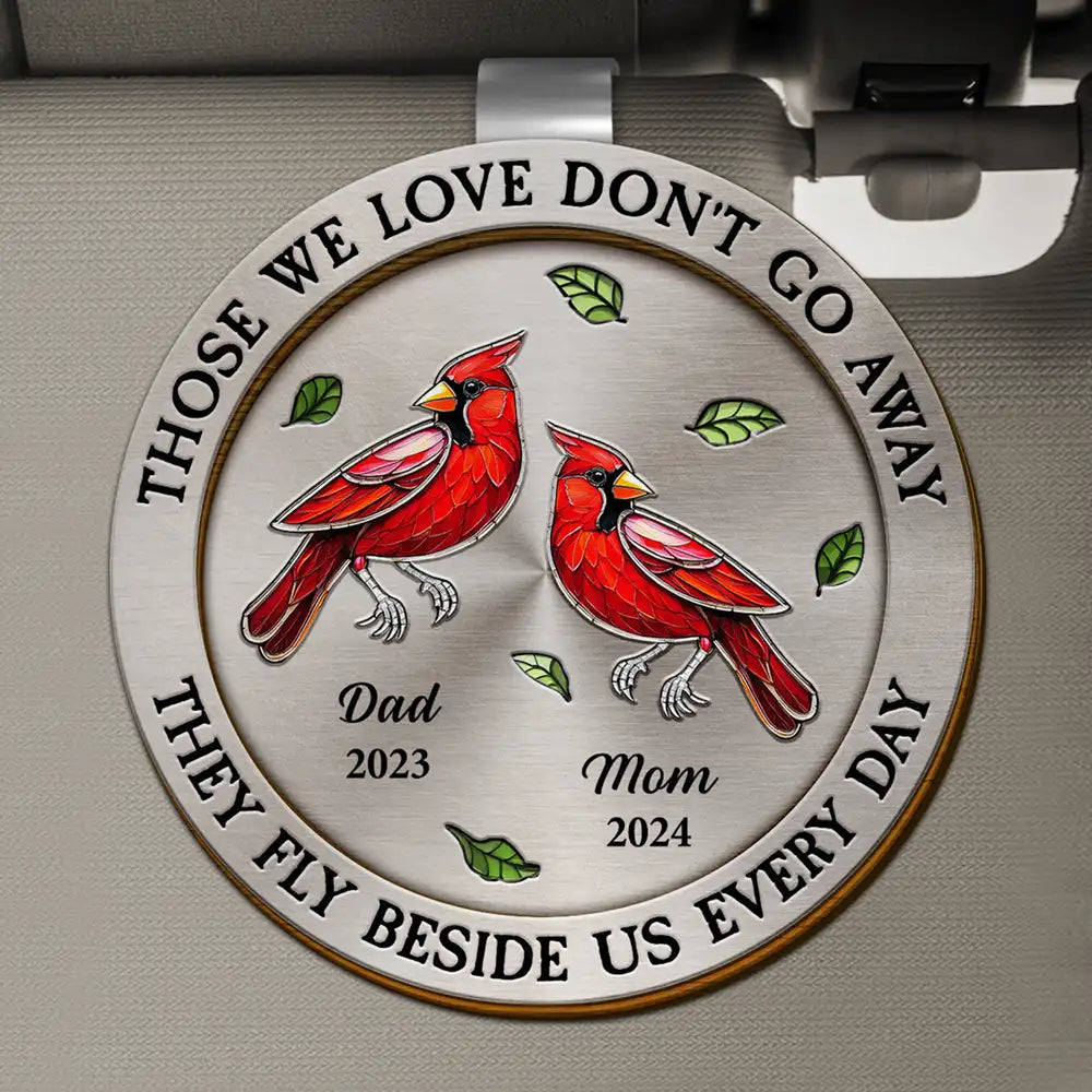 Those We Love Don't Go Away - Personalized Custom Shaped Car Visor Clip for Loved Ones Car Visor Clip PopCulturePrints