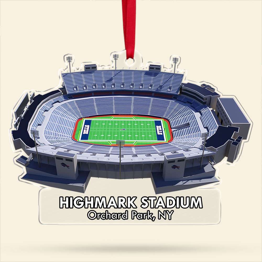 Customizable American Football Stadium Ornament | Highmark Stadium Decoration Ornament PopCulturePrints