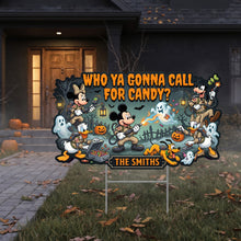 Load image into Gallery viewer, Who Ya Gonna Call For Candy? - Personalized Halloween Yard Sign for Families
