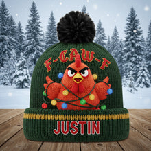 Load image into Gallery viewer, F-C-A-U-F Chicken Beanie: Personalized &amp; Humorous Gift for Coworkers &amp; Friends Hat PopCulturePrints
