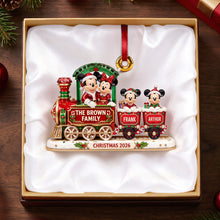 Load image into Gallery viewer, “All Aboard the Joy Train!” - Cute Family Train Acrylic Ornament - Personalized Christmas Gift for Families
