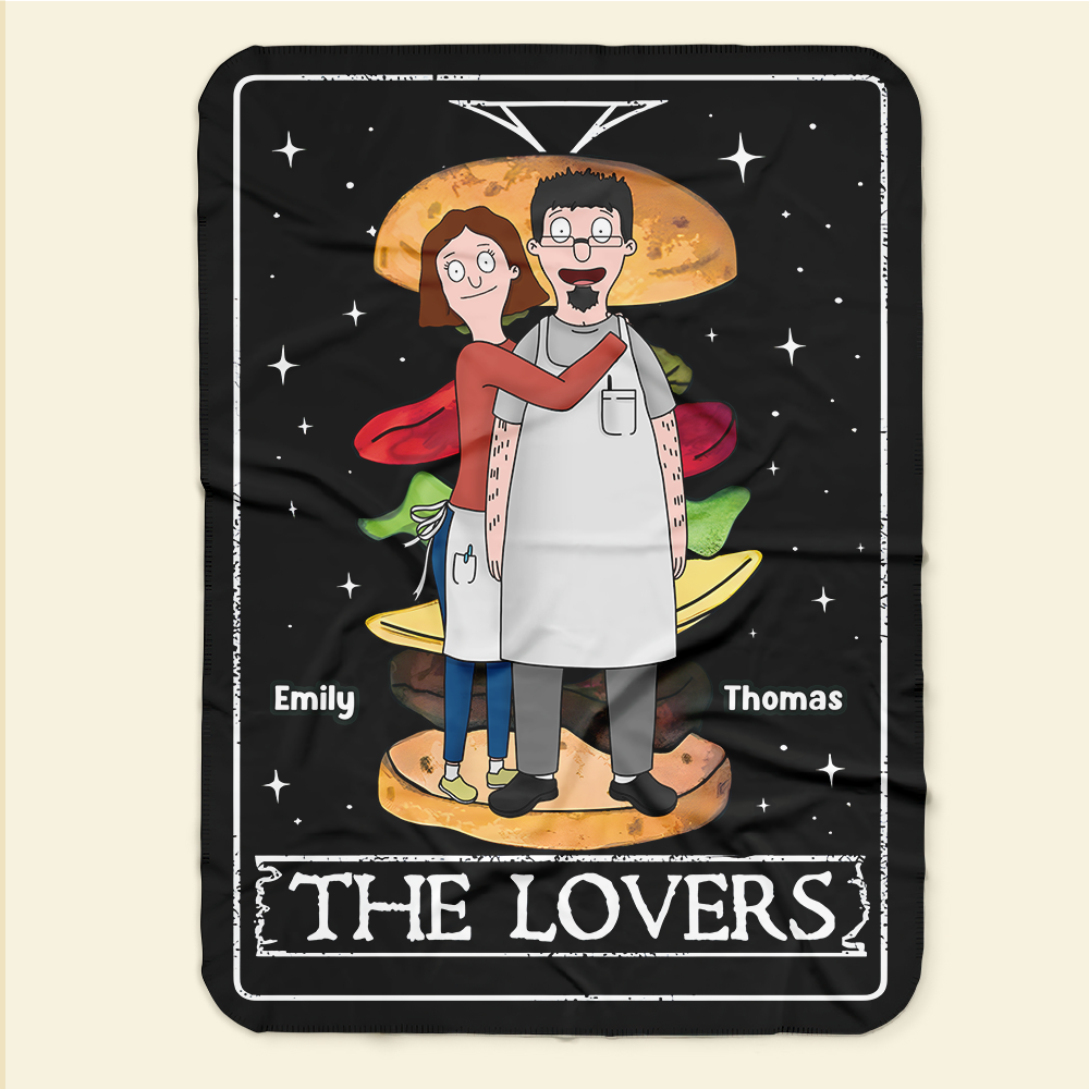 Personalized Couple Blanket - The Lovers Design Blanket PopCulturePrints