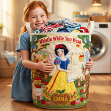 Load image into Gallery viewer, “Part of Your Clean World” - Personalized Fantasy Quilted Laundry Basket - Perfect Gift for Kids, Friends, and Family
