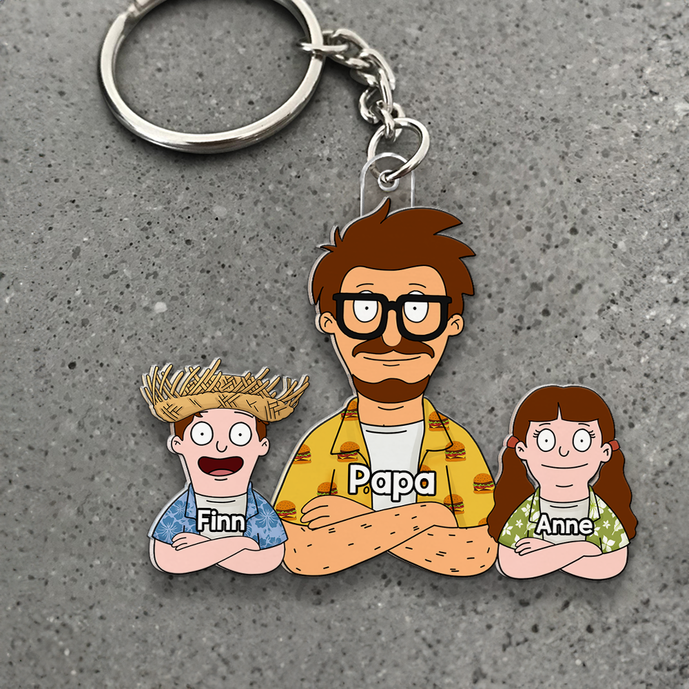 “The Best Grill Master: Personalized for Dad!” - Grill Master Dad Acrylic Keychain - Perfect Custom Gift for Father's Day, Grandpa, and More Keychains PopCulturePrints