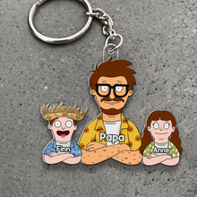 Load image into Gallery viewer, “The Best Grill Master: Personalized for Dad!” - Grill Master Dad Acrylic Keychain - Perfect Custom Gift for Father&#39;s Day, Grandpa, and More Keychains PopCulturePrints
