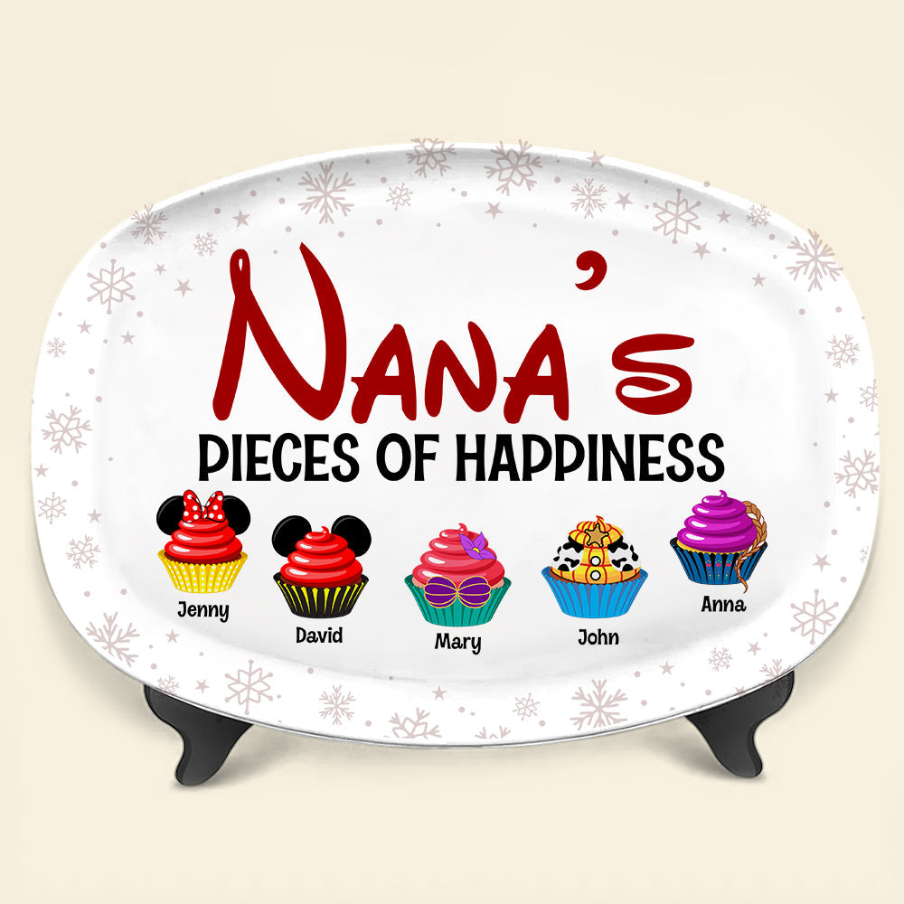 Personalized Nana’s Happiness Resin Plate - Christmas Gift for Family Resin Plate PopCulturePrints