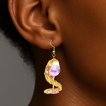 Load image into Gallery viewer, “Sip Like a Princess” - Drink Princess Earrings - Personalized Gifts for Her Earrings PopCulturePrints
