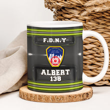 Load image into Gallery viewer, Personalized Firefighter Coffee Mug - Custom Logo and Name Coffee Mug PopCulturePrints
