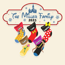 Load image into Gallery viewer, Personalized Family Christmas Decal - Custom 2023 Holiday Socks Decal Sticker PopCulturePrints
