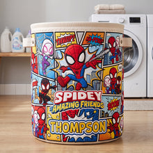 Load image into Gallery viewer, Comic Hero Quilted Laundry Basket - Personalize Gifts 02patn010726 Laundry Basket PopCulturePrints
