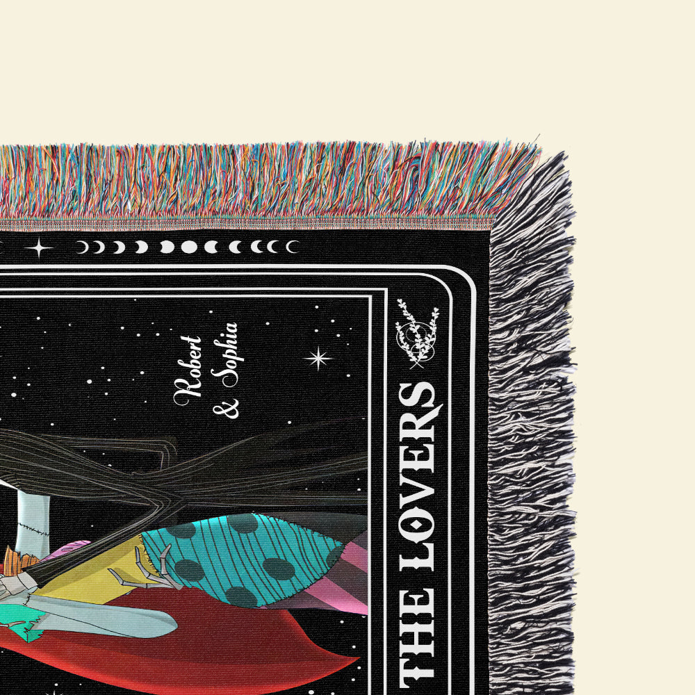 Lovers Tarot Card Blanket - Personalized Halloween Gift & Valentine's Day Gifts Blanket PopCulturePrints