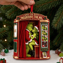 Load image into Gallery viewer, Smile for Santa, Misbehave for Me - Personalized Cheeky Couple Acrylic Ornament Gift Ornament PopCulturePrints
