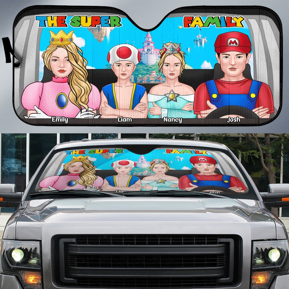 Custom Super Family Windshield Sunshade Doormat PopCulturePrints