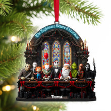 Load image into Gallery viewer, Embrace the Spook: The Nightmare Feast Christmas Ornament - Personalize for Horror Fans Ornament PopCulturePrints
