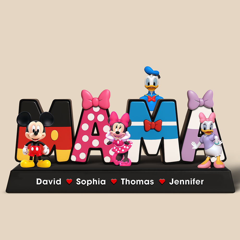 Mama's Joy - Personalized Cartoon Acrylic Plaque - Perfect Gift for Moms and Grandmas Shaped Plaques PopCulturePrints