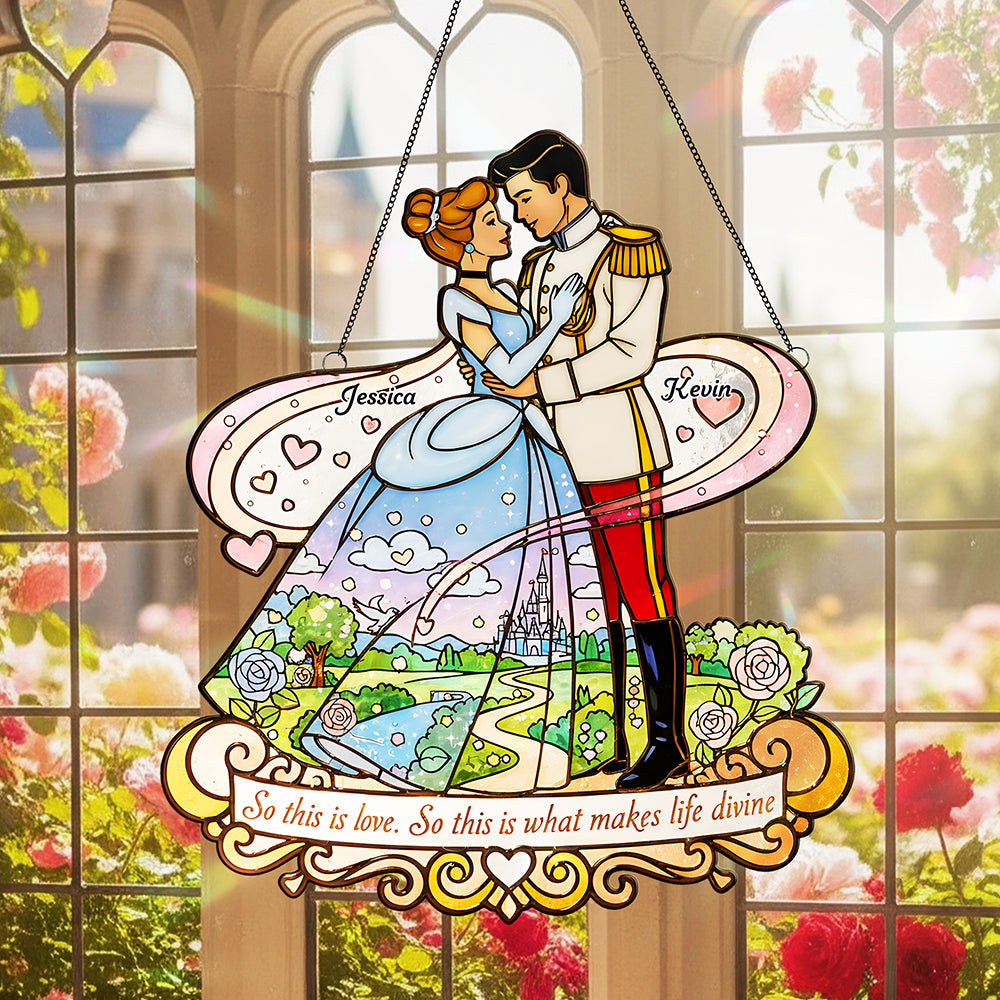 So This Is Love: Personalized Dancing Couple Suncatcher Ornament - Unique Gift for Couples Ornament PopCulturePrints