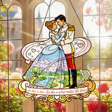 Load image into Gallery viewer, So This Is Love: Personalized Dancing Couple Suncatcher Ornament - Unique Gift for Couples Ornament PopCulturePrints

