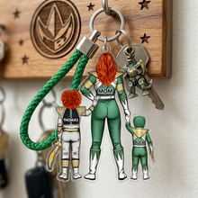 Load image into Gallery viewer, "A Mighty Mom is a Hero in Every Way" - Personalized Mighty Mom Acrylic Keychain - Custom Gift for Mom, Grandma, and Loved Ones Keychains PopCulturePrints
