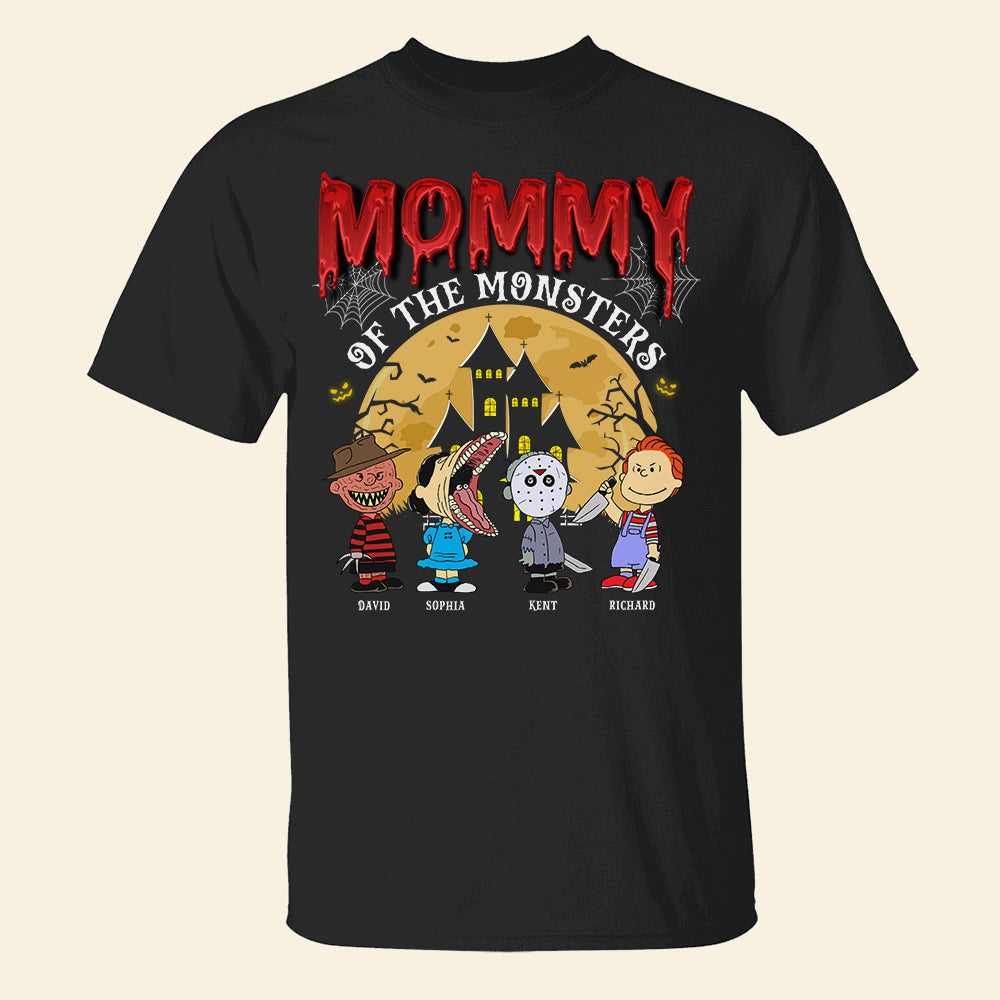 Personalized Mommy of the Monsters Halloween Shirt - Custom Names