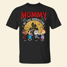 Load image into Gallery viewer, Personalized Mommy of the Monsters Halloween Shirt - Custom Names
