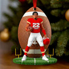 Load image into Gallery viewer, “Score Big This Christmas!” - Personalized Christmas Ornament for True Fans Ornament PopCulturePrints
