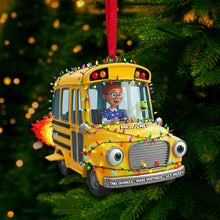 Load image into Gallery viewer, Take Chances, Make Mistakes – Adventure Bus Custom Photo Ornament - Personalized Christmas Gift for Teachers Ornament PopCulturePrints
