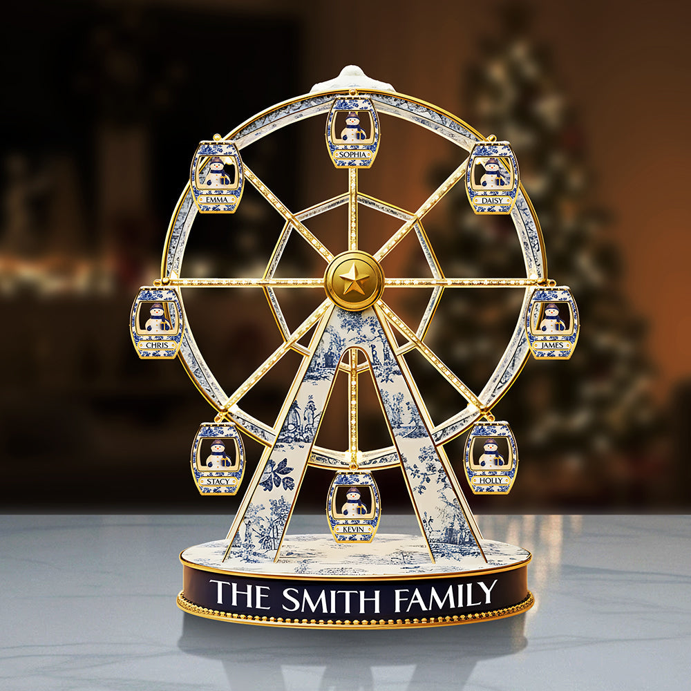 Bring Joy This Christmas with Personalized Snowman Family Acrylic Plaque - A Custom Gift for Loved Ones Shaped Plaques PopCulturePrints