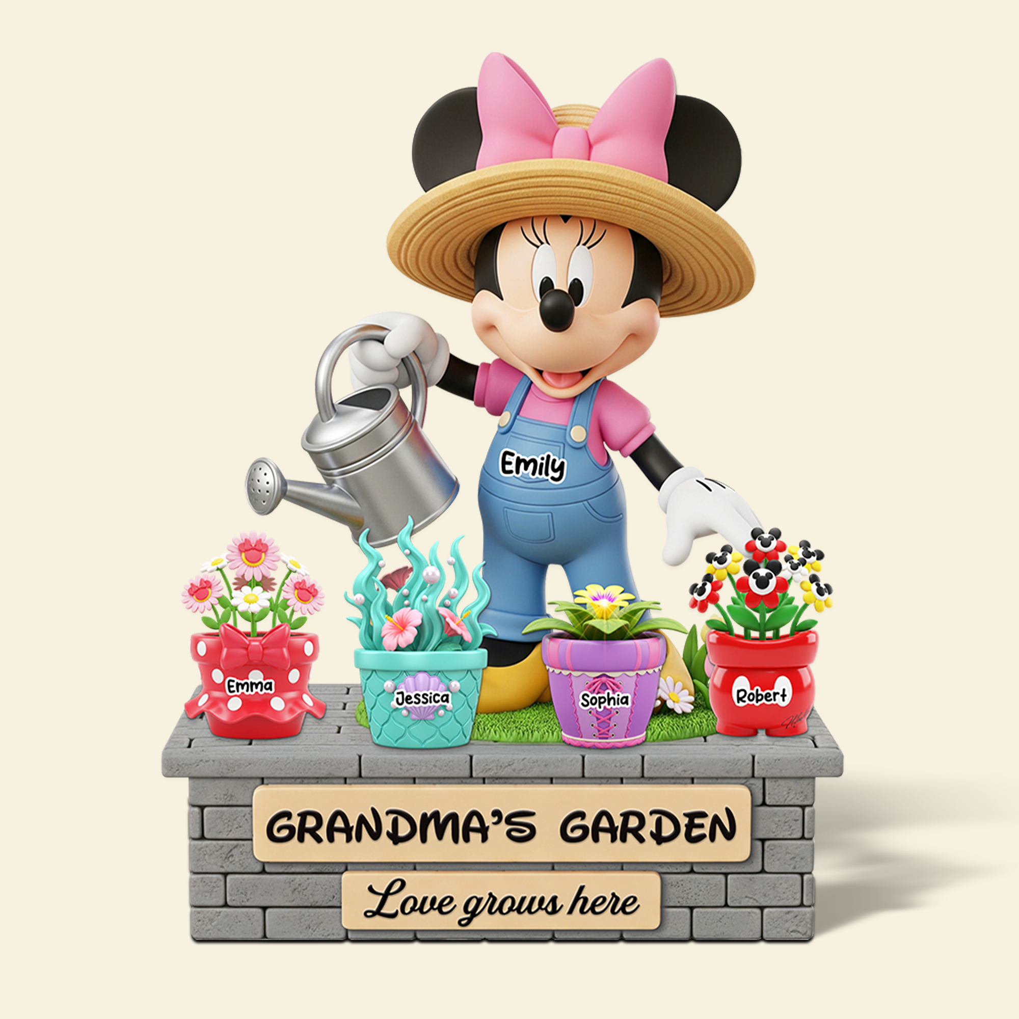 Grandma's Garden Acrylic Plaque - Personalized Gift for Grandma's Memorable Moments Shaped Plaques PopCulturePrints