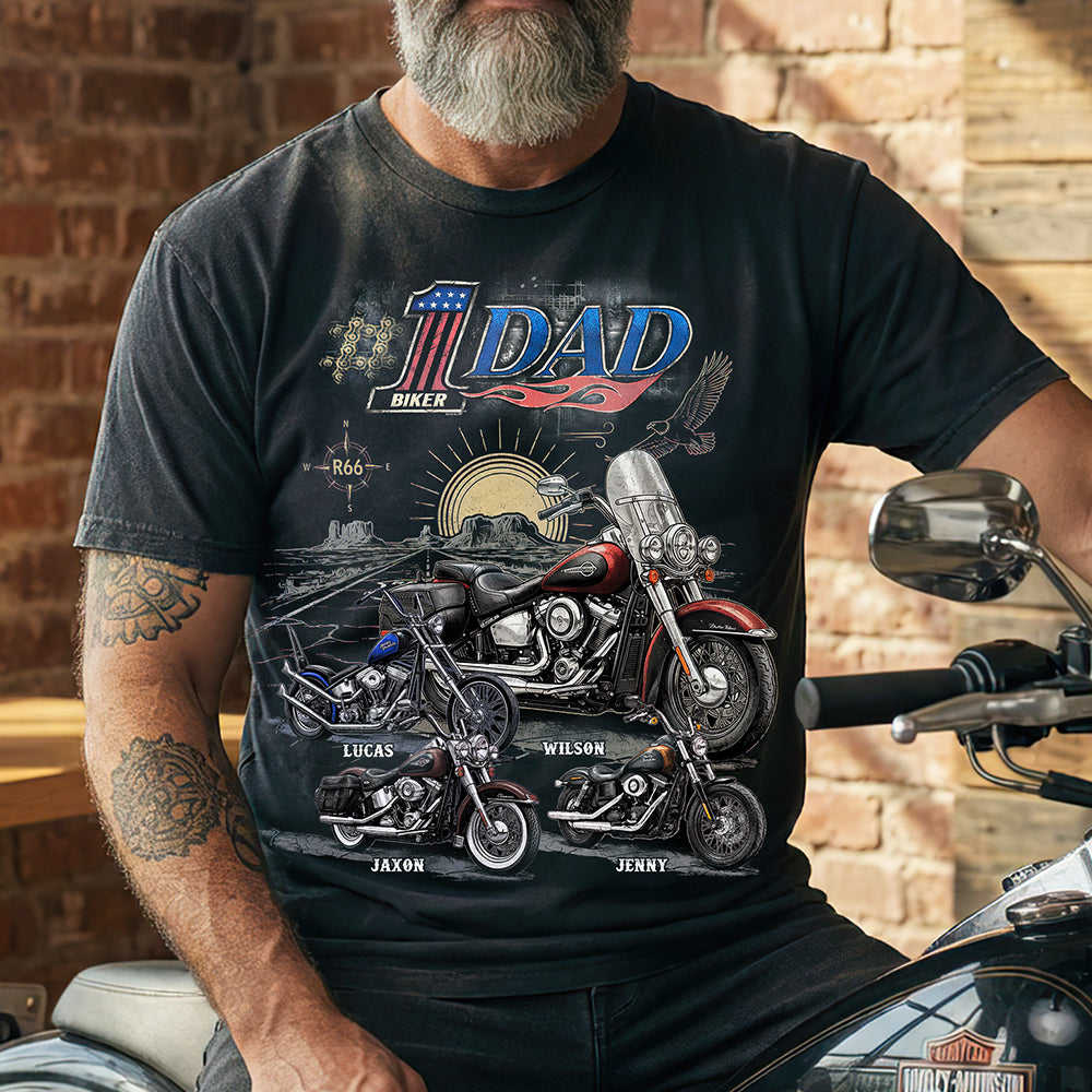Ride Together, Stay Together - King Of The Road Motorcycle Dad Shirt - Personalized Gifts For Biker Dads