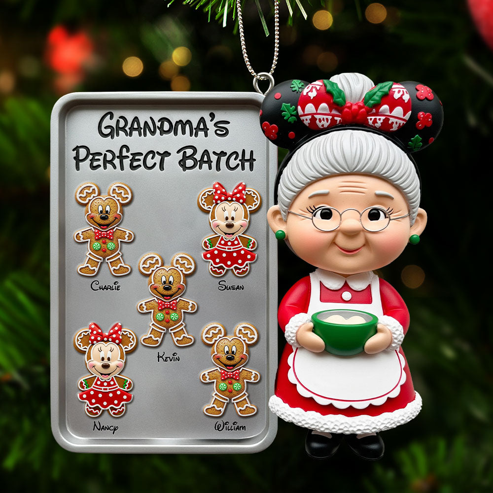 “Grandma’s Perfect Batch” – Personalized Christmas Ornament for Grandma Ornament PopCulturePrints