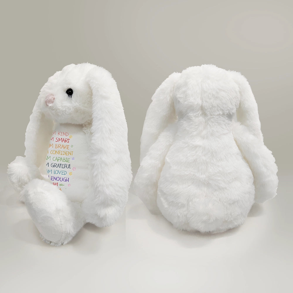 I Am Kind, I Am Smart - Personalized Soft Toy Bunny Soft Toy Bunny PopCulturePrints