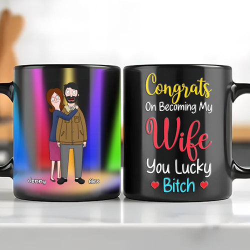 Customizable Couple Coffee Mug - Perfect Gift for Weddings, Anniversaries & Valentine's Day Gifts Coffee Mug PopCulturePrints