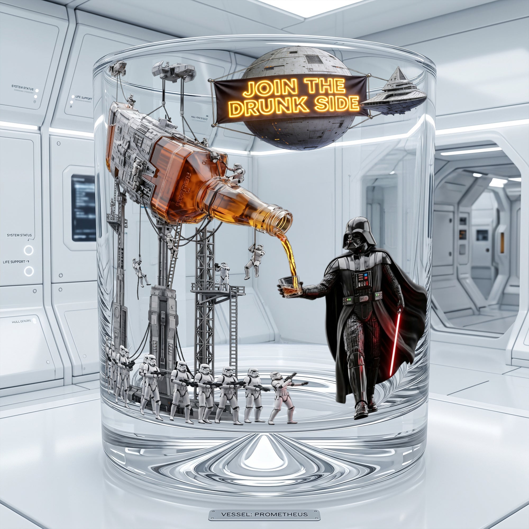 Join the Drunk Side - Personalized Fun Pouring Drinking Glass