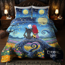Load image into Gallery viewer, Eternal Love: Personalized Horror Couple Quilt Bedding Set - Unique Gift for Couples &amp; Fans Bedding Set PopCulturePrints
