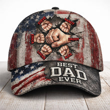 Load image into Gallery viewer, "Best Dad Ever" - Strongest Bonding With Dad Cap - Personalized Gift for Dad, Grandpa, and Father Figures Caps PopCulturePrints
