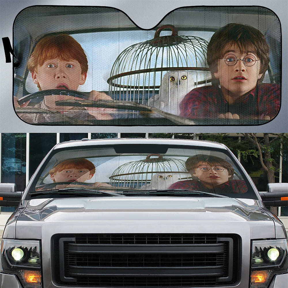 Magical Journey Car Sunshade - Harry and Ron Design