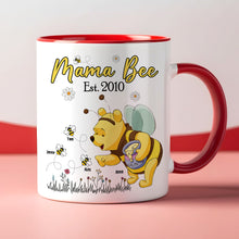 Load image into Gallery viewer, Mama Bee Personalized Coffee Mug for Mother&#39;s Day Coffee Mug PopCulturePrints
