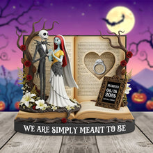 Load image into Gallery viewer, We Are Simply Meant to Be - Personalized Horror Anniversary Couple Plaque Shaped Plaques PopCulturePrints
