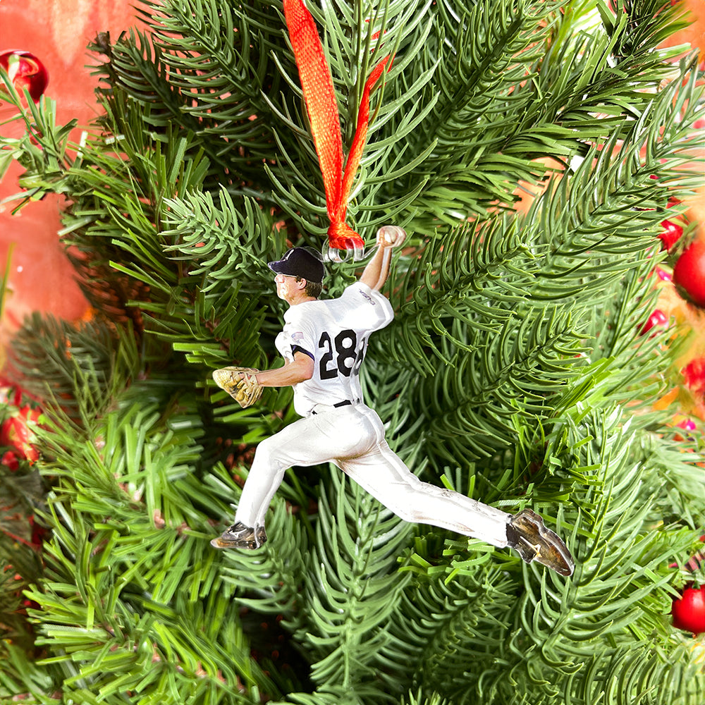 Personalized Baseball Player Ornament - Custom Photo Gift Ornament PopCulturePrints