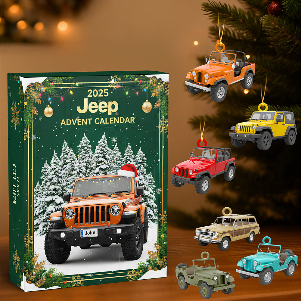 “Adventure Awaits!” - Personalize Your Off Road Lovers Advent Calendar - Perfect Gift for Jeep Enthusiasts and Outdoor Adventurers Advent Calendar PopCulturePrints