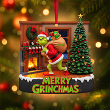 Load image into Gallery viewer, Funny Green Monster Ornament - A Personalized Grinchmas Gift for Everyone Ornament PopCulturePrints
