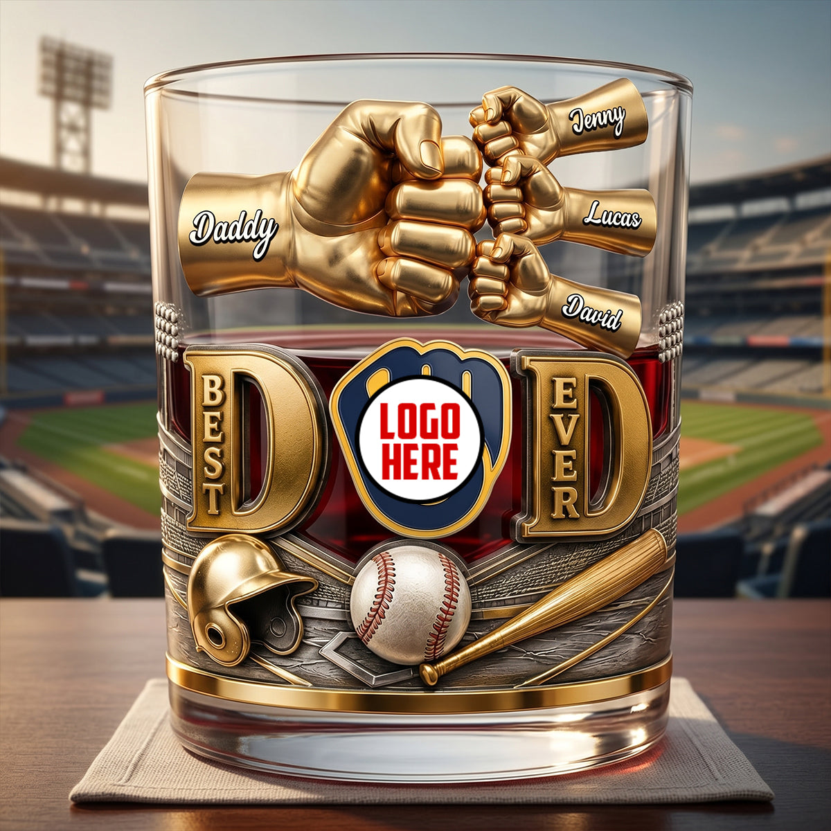 “Best Legend Dad Ever” - Personalized Whiskey Glass for Dad, Grandpa, and More Glass PopCulturePrints