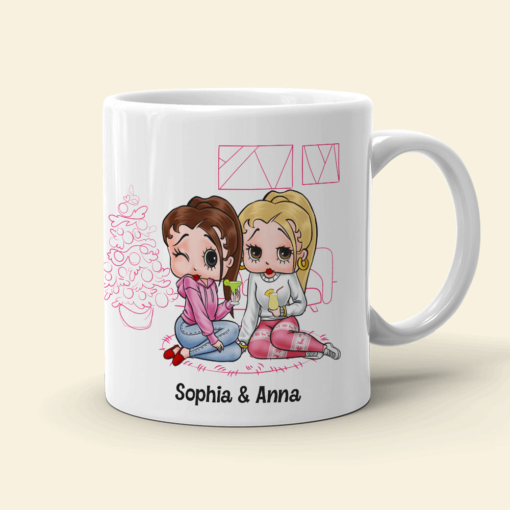 Personalized Sister Cartoon Mug - Custom Quote Christmas Gift Coffee Mug PopCulturePrints