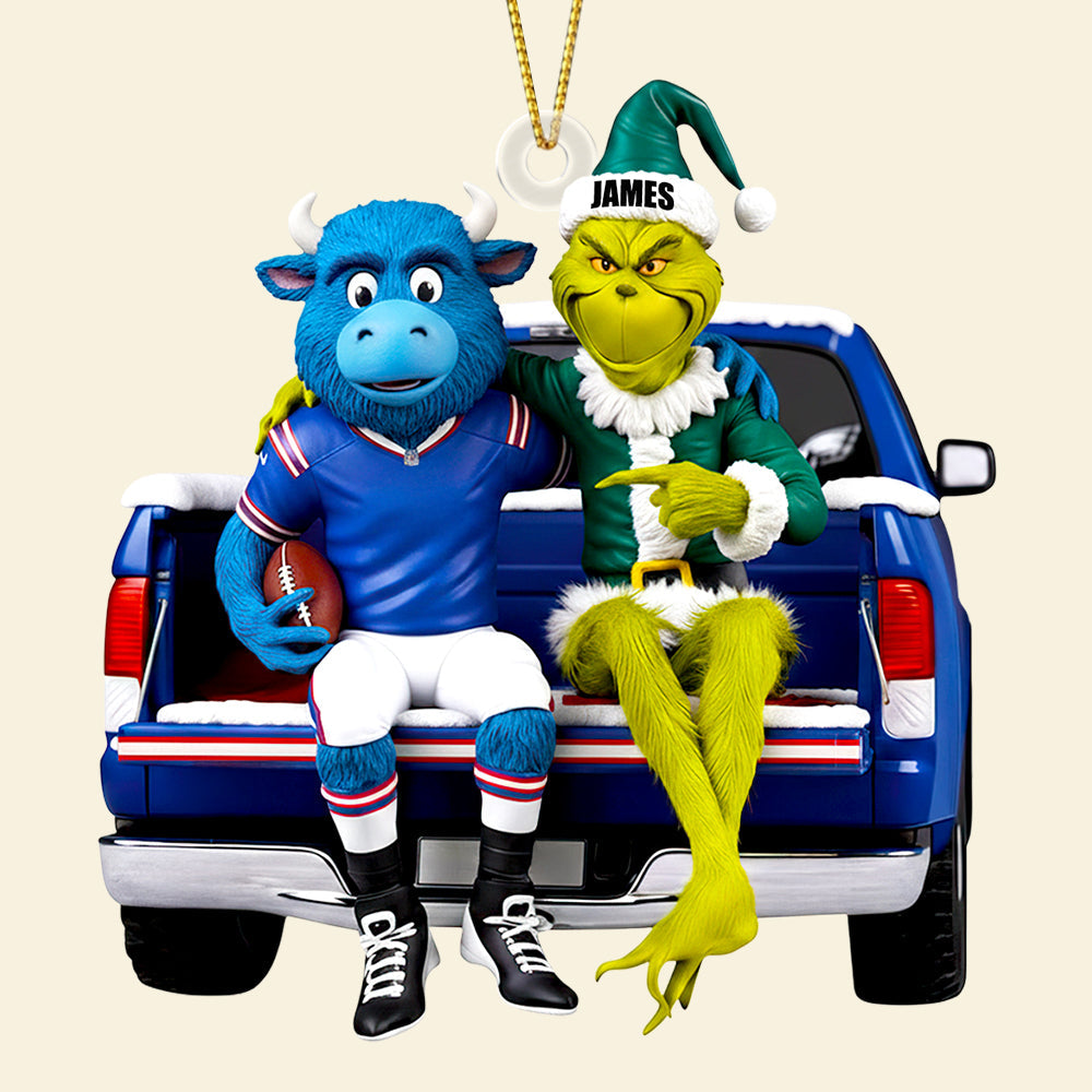 Cheers to Football Spirit! - Personalized American Football Mascot Ornament Ornament PopCulturePrints