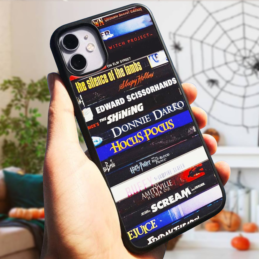 Horror Fans Personalized Phone Case - Horror Novel Book Stack Design