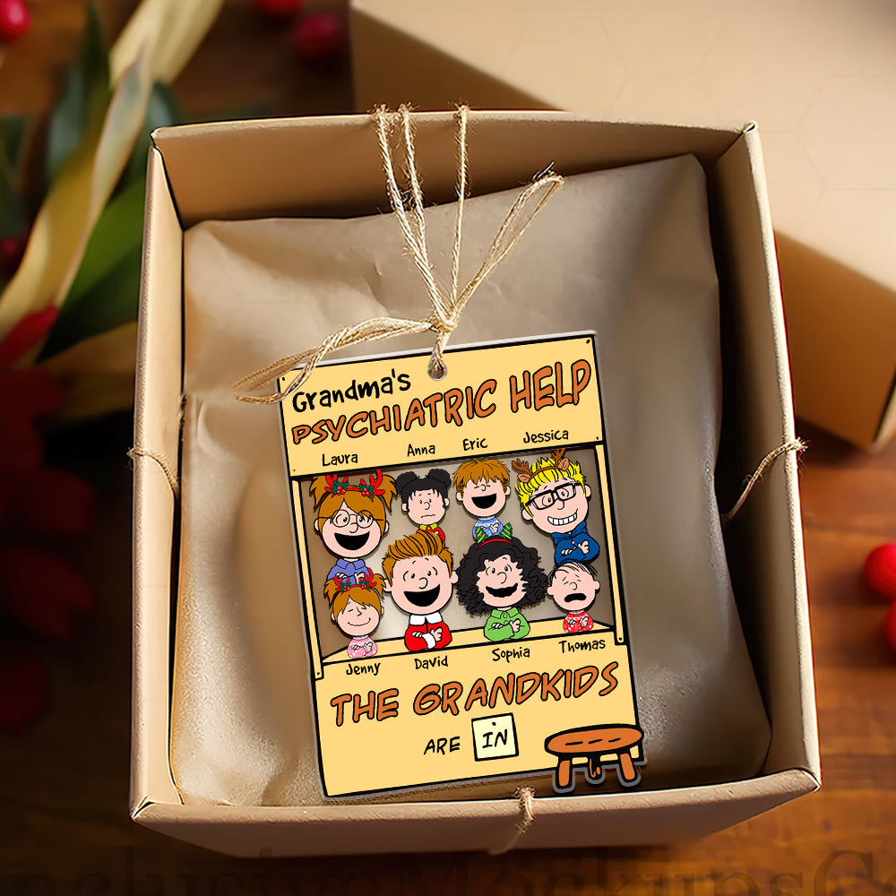 Personalized Christmas Ornament for Grandma – Grandkids Are In Ornament PopCulturePrints