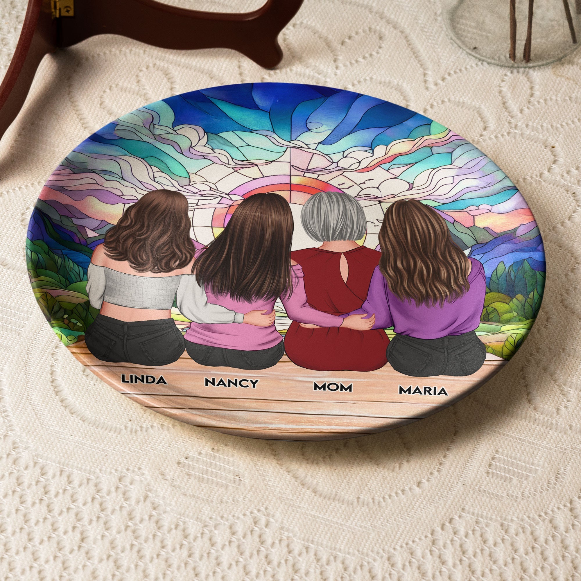 Together Forever - Personalized Ceramic Plate for Mom & Daughters Ceramic Plate PopCulturePrints