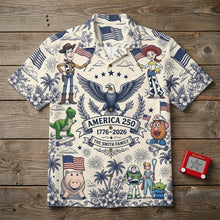 Load image into Gallery viewer, “Celebrate Freedom with Style!” - Patriotic Friends Hawaiian Shirt - Personalized Gift for Family and Friends Hawaiian Shirts PopCulturePrints
