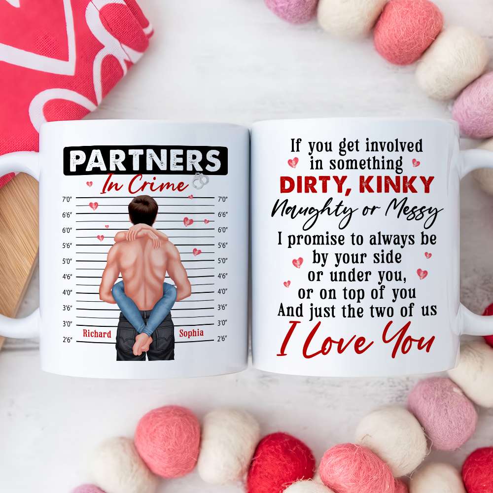 Personalized Partners in Crime Coffee Mug - I Love You Coffee Mug PopCulturePrints