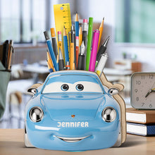 Load image into Gallery viewer, Rev Up Your Desk - Personalized Wooden Pen Holder for Car Lovers Pen Holder PopCulturePrints
